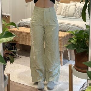 Aritzia Wilfred Cream Wide Leg Pants